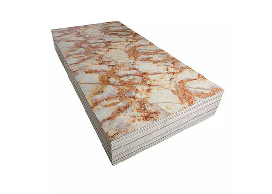 लग्जरी हाई ग्लॉसी 1220x2440mm 3mm PVC मार्बल शीट इंटीरियर वॉल डेकोरेशन