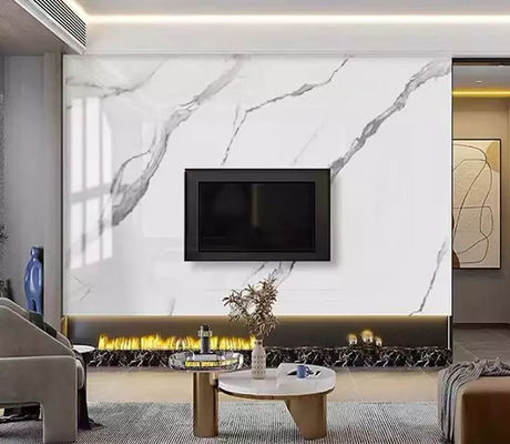 लग्जरी हाई ग्लॉसी 1220x2440mm 3mm PVC मार्बल शीट इंटीरियर वॉल डेकोरेशन