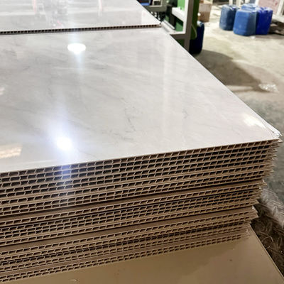 संगमरमर पर्यावरण के अनुकूल प्लास्टिक बाथरूम पैनल आंतरिक दीवारों विला अपार्टमेंट वाटरप्रूफ बाथरूम के लिए