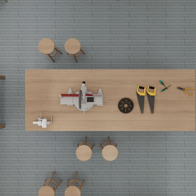 बड़े कमरों या स्थानों के लिए अतिरिक्त व्यापक रोल प्रारूप चिपकने वाला फर्श टाइल स्टिकर