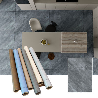 0.5 मिमी पर्यावरण के अनुकूल पीवीसी स्व चिपकने वाला फर्श स्टिकर सजावट सामग्री