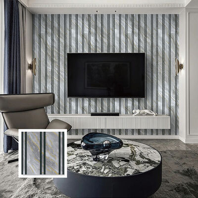 आधुनिक अंदरूनी छत की दीवार की सजावट के लिए नमी प्रतिरोधी आसानी से स्थापित होने वाला पीवीसी फ़्लूटेड छत दीवार पैनल