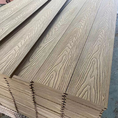 बाहरी डब्ल्यूपीसी दीवार पैनल प्रणाली बाहरी दीवार के लिए पनरोक लकड़ी प्लास्टिक कम्पोजिट