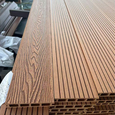 बाहरी डब्ल्यूपीसी दीवार पैनल प्रणाली बाहरी दीवार के लिए पनरोक लकड़ी प्लास्टिक कम्पोजिट