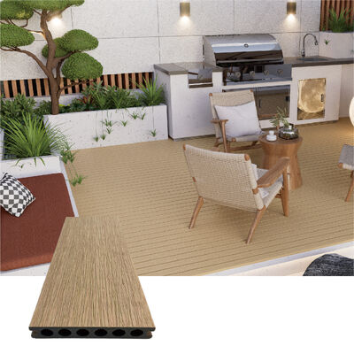 टिकाऊ आउटडोर डब्ल्यूपीसी डेकिंग∙ खोखली संरचना बागान और परिदृश्य उपयोग के लिए जलरोधक समग्र फर्श