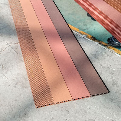 बाहरी दीवार पैनल WPC बाहरी लकड़ी प्लास्टिक कम्पोजिट मौसम प्रतिरोध और आसान स्थापना के साथ