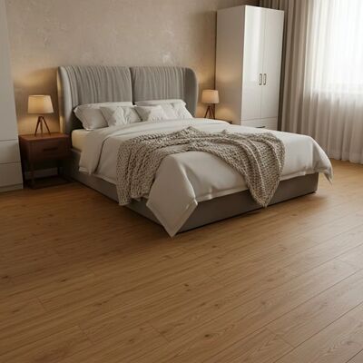 वाटरप्रूफ एसपीसी 5 मिमी कठोर विनाइल फ़्लोटिंग फ़्लोर 20 मिल वियर लेयर क्लिक लॉक प्लैंक