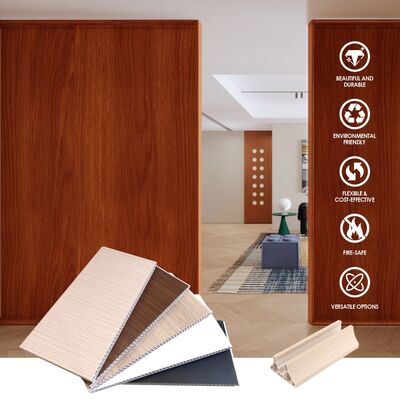 कार्यालय स्थान विभाजन के लिए हल्के जलरोधी अग्निरोधी पीवीसी दीवार पैनल