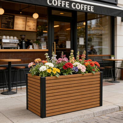 आधुनिक वाटरप्रूफ फायर रिटार्डेंट इको फ्रेंडली रेज्ड गार्डन बेड प्लान्टर बॉक्स आउटडोर के लिए