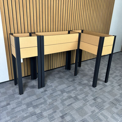 धातु के पैरों वाला ऊंचा उठा हुआ गार्डन बेड प्लान्टर, आउटडोर आँगन, पिछवाड़े में सब्जी उगाने के लिए