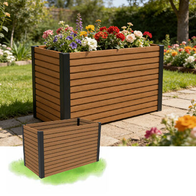 बैकयार्ड प्लांटिंग के लिए वाटरप्रूफ फायर रिटार्डेंट इको फ्रेंडली मटेरियल के साथ आउटडोर रेज्ड गार्डन बेड प्लान्टर बॉक्स