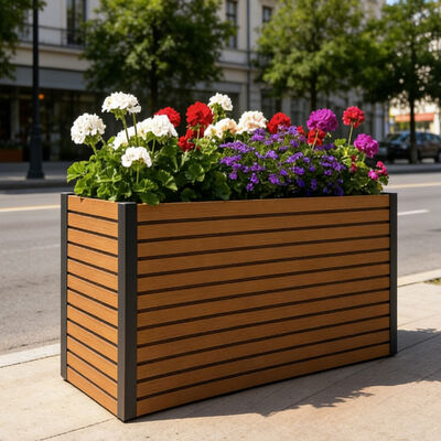 बैकयार्ड प्लांटिंग के लिए वाटरप्रूफ फायर रिटार्डेंट इको फ्रेंडली मटेरियल के साथ आउटडोर रेज्ड गार्डन बेड प्लान्टर बॉक्स
