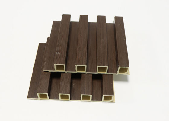 15cmx9mm आंतरिक WPC दीवार पैनल 16.5cmx2.5cm पनरोक Fluted दीवार पैनल