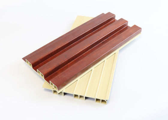 इंडोर डेकोरेशन वुड फ्लूटेड कम्पोजिट WPC वॉल पैनल 160mm x 24mm वाटरप्रूफ