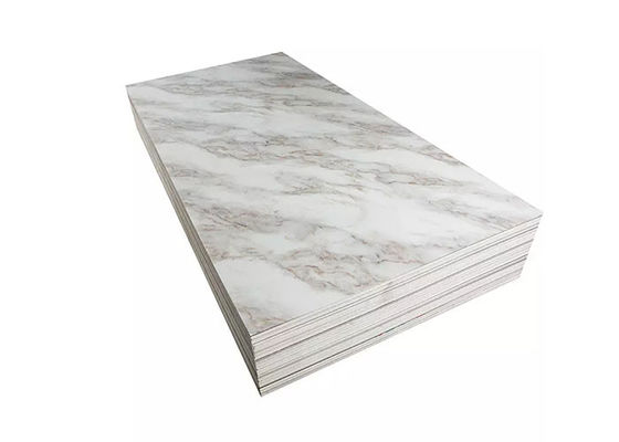 लग्जरी हाई ग्लॉसी 1220x2440mm 3mm PVC मार्बल शीट इंटीरियर वॉल डेकोरेशन